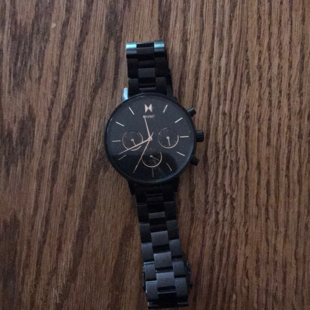 MVMT watch Women’s Black with Rose Gold Numbers